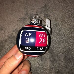 BARSTOOL SPORTS PATRIOTS SUPER BOWL 51 LI FALCONS 28-3 CHRISTMAS ORNAMENT RARE